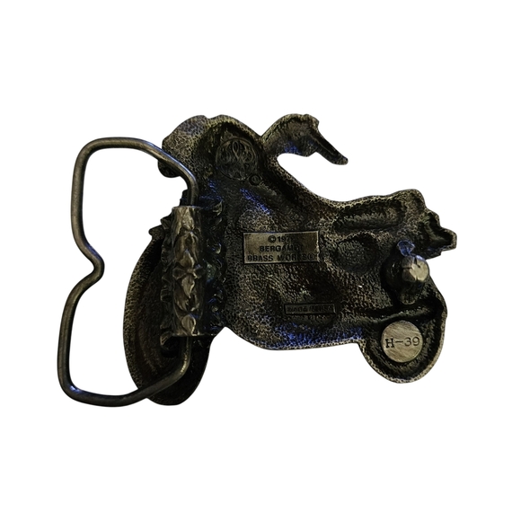 BERGAMONT 1979 MOTORCYCLE DESIGN BELT BUCKLE - Picture 3 of 6